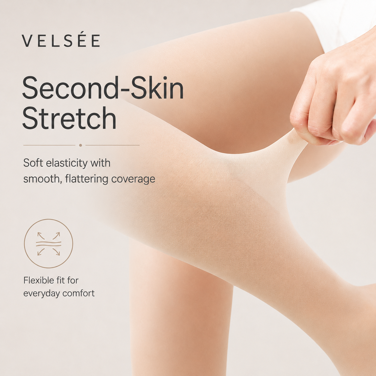 VELSÉE Women's Ultra-Sheer Run-Resistant Pantyhose | No-Slip Waistband Summer Tights