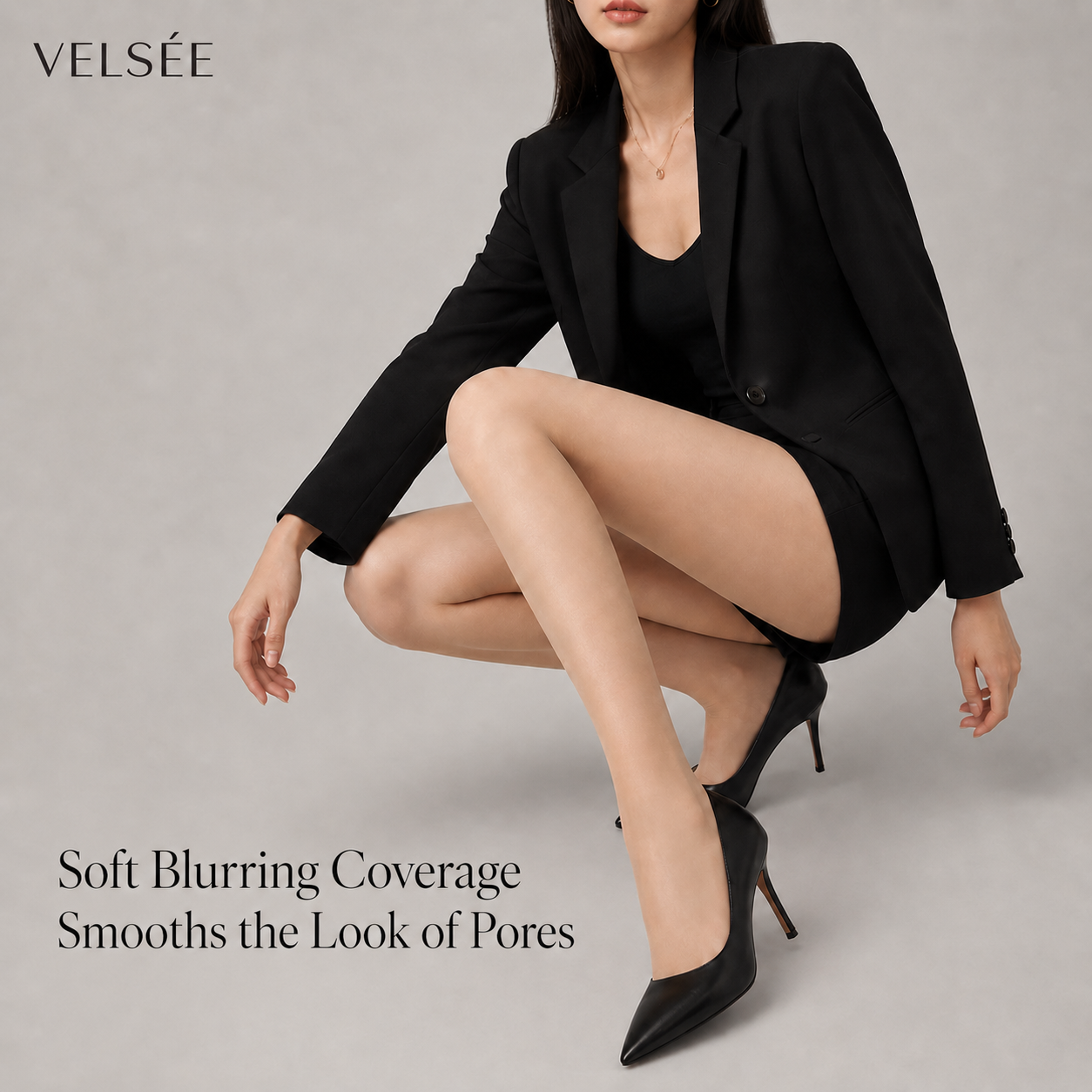 Velsée Women's Soft Silk Sheer Tights | Run-Resistant No-Slip Natural Skin Tone | Quiet Luxury Feminine Hosiery